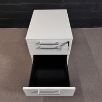 Steelcase Rollcontainer – Abschließbarer Büro-Container in Weiß