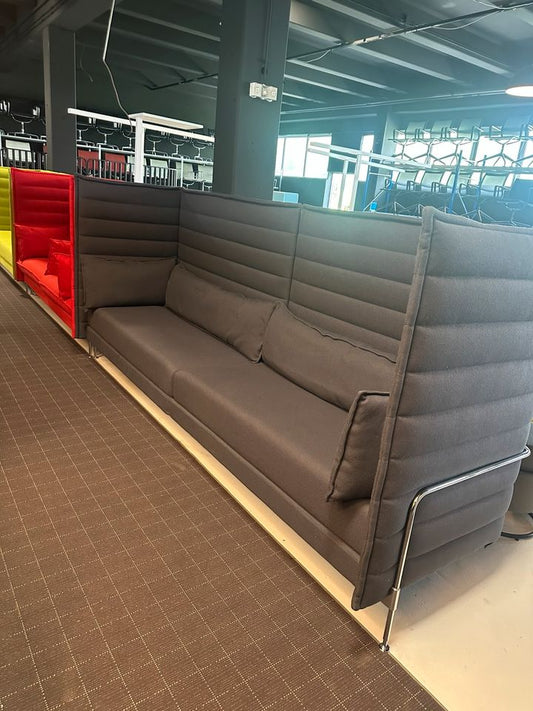 Vitra Alcove Highback 4-Sitzer Sofa Anthrazit