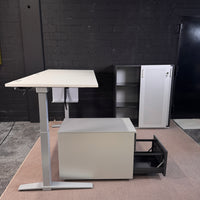 König + Neurath Office-Set mit höhenverstellbarer Tisch + Rollcontainer + Sideboard