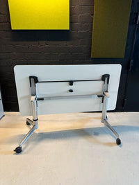 Klapptisch mit Rollen, 160×80 cm, Weiß