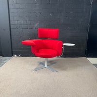 Drabert Hotspot Design Loungesessel – Rot | Kopfstütze & Ablage | code.2.design