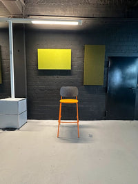 Barhocker Orange mit Stoffbezug