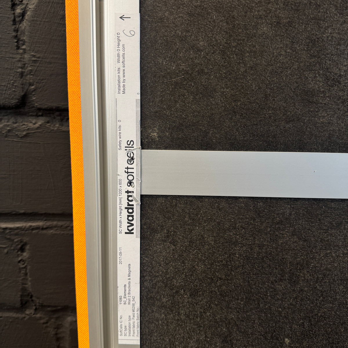 Kvadrat Soft Cells Akustikwandpaneel orange (60cm x 120cm)