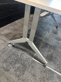 Klapptisch Seminartisch auf Rollen, 180×80 cm, Weiß