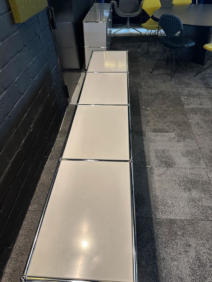 Sideboard Lichtgrau, 8 offene Fächer