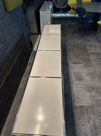 Sideboard Lichtgrau, 8 offene Fächer