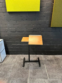 Laptoptisch höhenverstellbar auf Rollen, Holzoptik