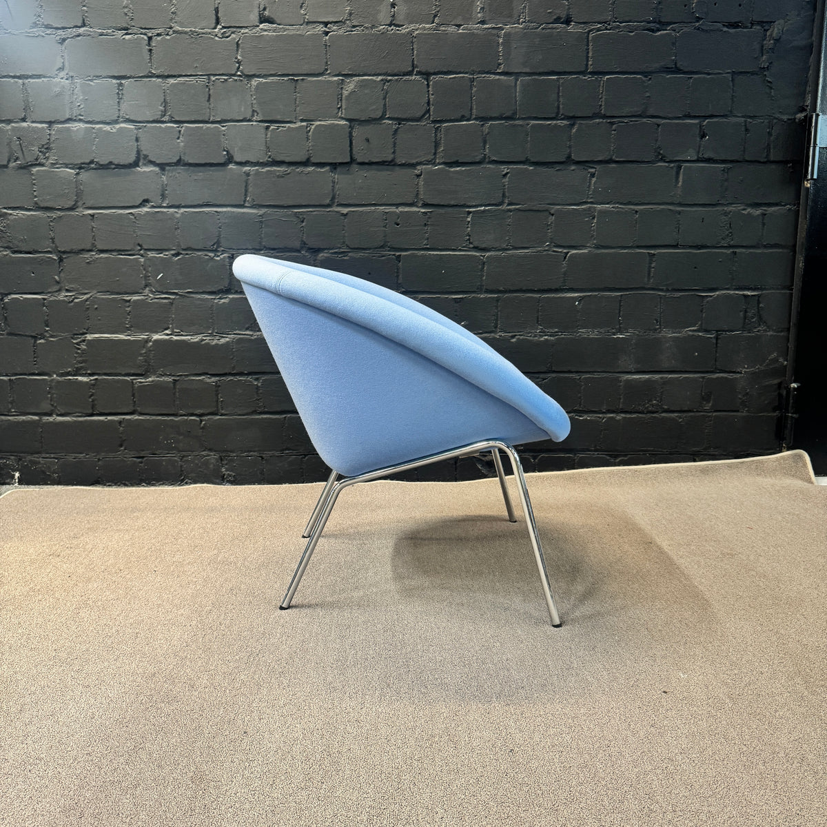 Walter Knoll FK 86 Lounge Sessel (Hellblau / Chrom)