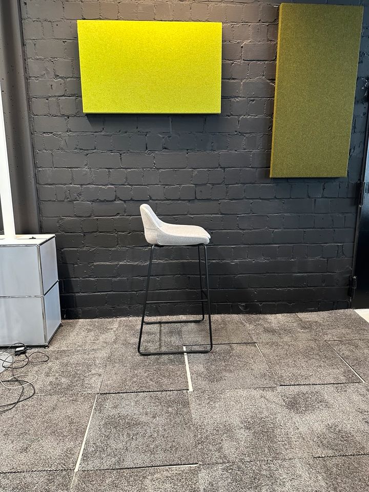 Barhocker Filz Grau