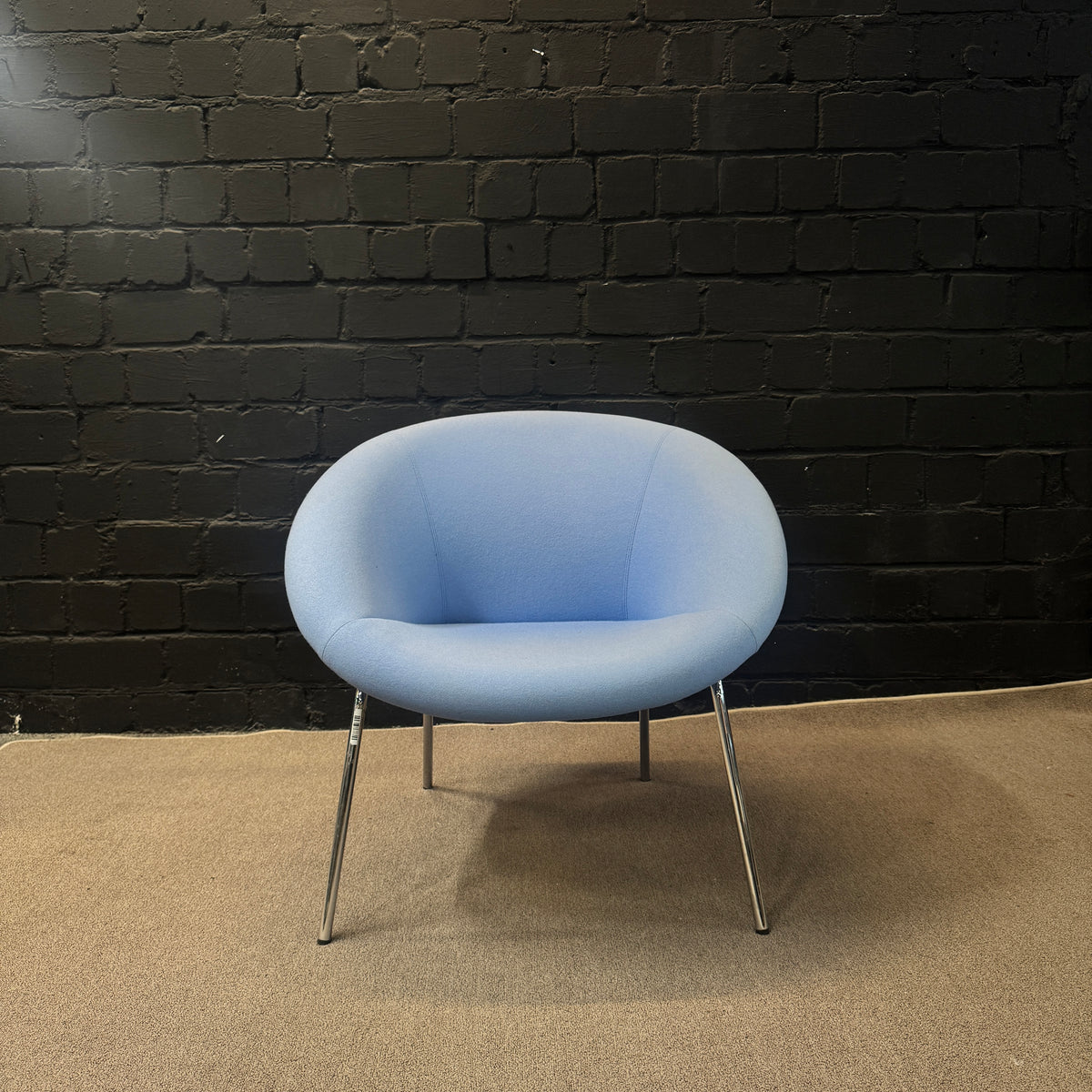 Walter Knoll FK 86 Lounge Sessel (Hellblau / Chrom)