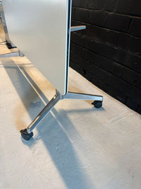 Klapptisch mit Rollen, 160×80 cm, Weiß