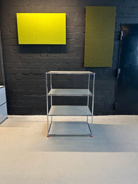 Sideboard Lichtgrau, 3 offene Fächer, 77×110 cm
