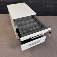 Steelcase Rollcontainer – Abschließbarer Büro-Container in Weiß