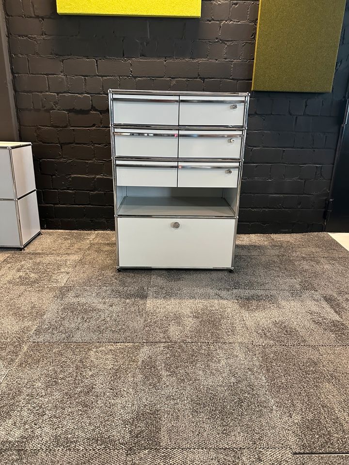 Sideboard Lichtgrau, 7 Schubladen, 77×109 cm