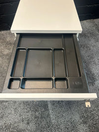 Rollcontainer Weiß, 4 Schubladen, abschließbar