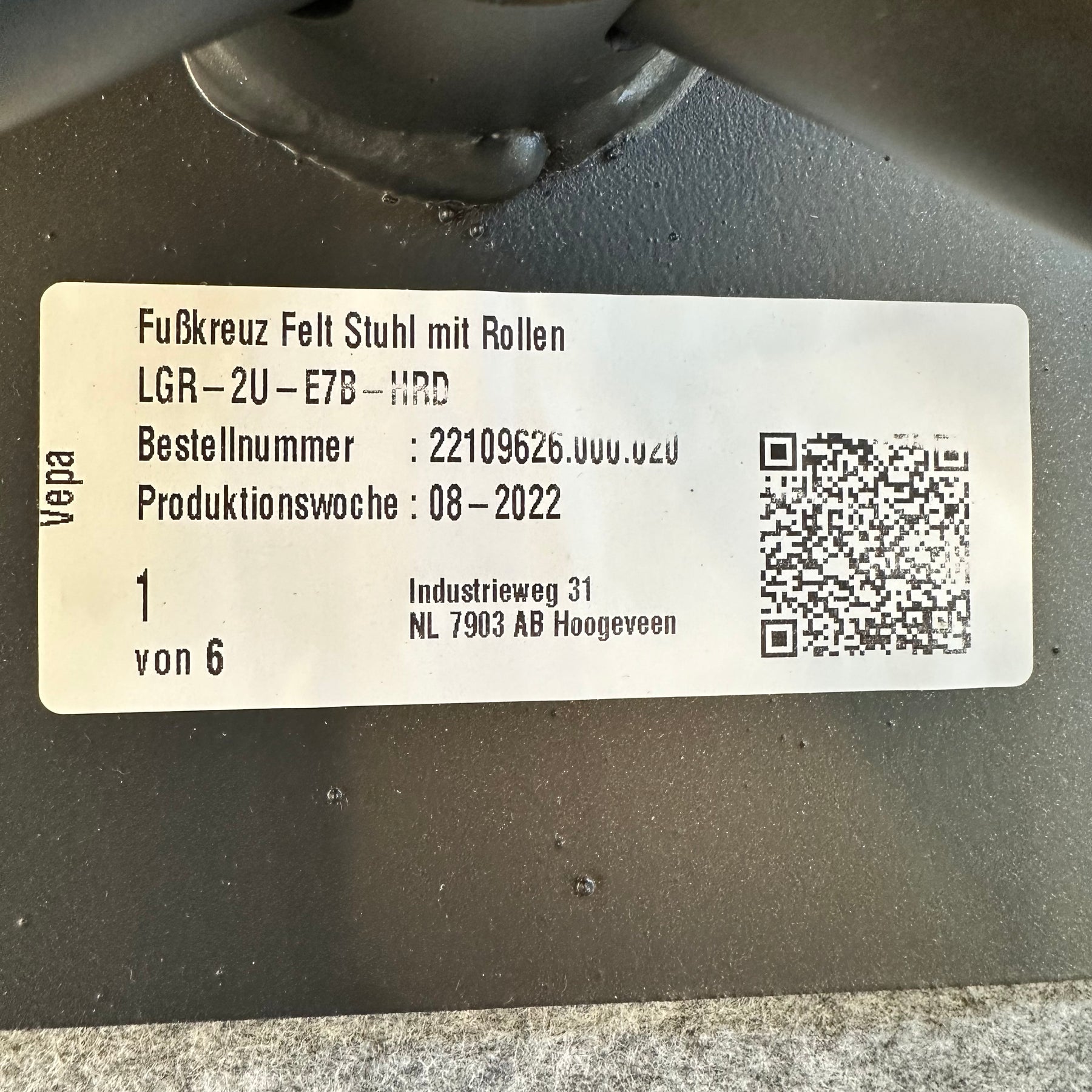 Vepa Felt Bürostuhl gebraucht - Ansicht 5