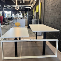 Inwerk Masterlift Team Doppelarbeitsplatz (Höhenverstellbar, Weiß / Schwarz)