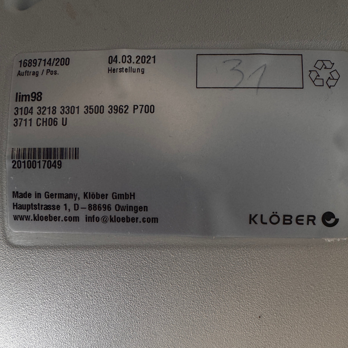 Klöber lim98 Dreh-/Bürostuhl
