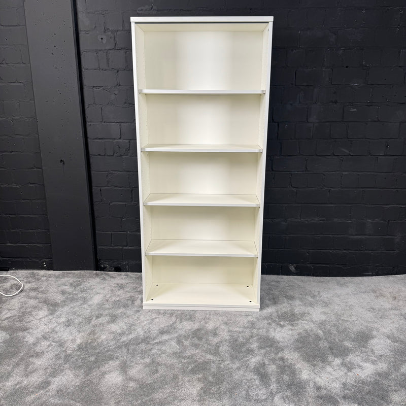 Weißes Büroregal / Aktenregal – 5 Ordnerhöhen – 183 × 80 × 30 cm