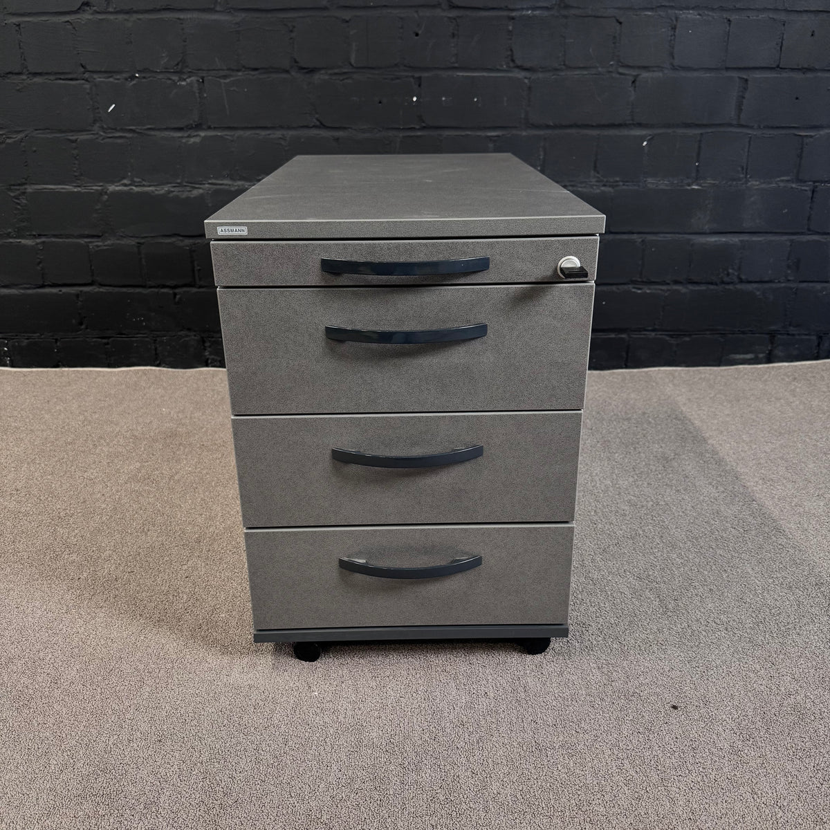 Assmann Rollcontainer – Abschließbarer Büro-Container in Grau