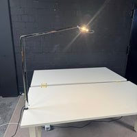 BELUX Designer Tischleuchte mit Tischklemme – Chrom – flexibel verstellbar – bis 120 cm
