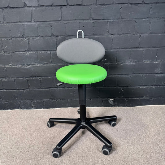 Leitner Ergomöbel Twist Ergonomischer Arbeitshocker grün/grau/schwarz