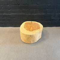 Designer-Hocker / Beistelltisch aus massivem Baumstamm - Made in Italy
