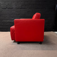Walter Knoll Clubsessel / Sessel (Rot / Leder)