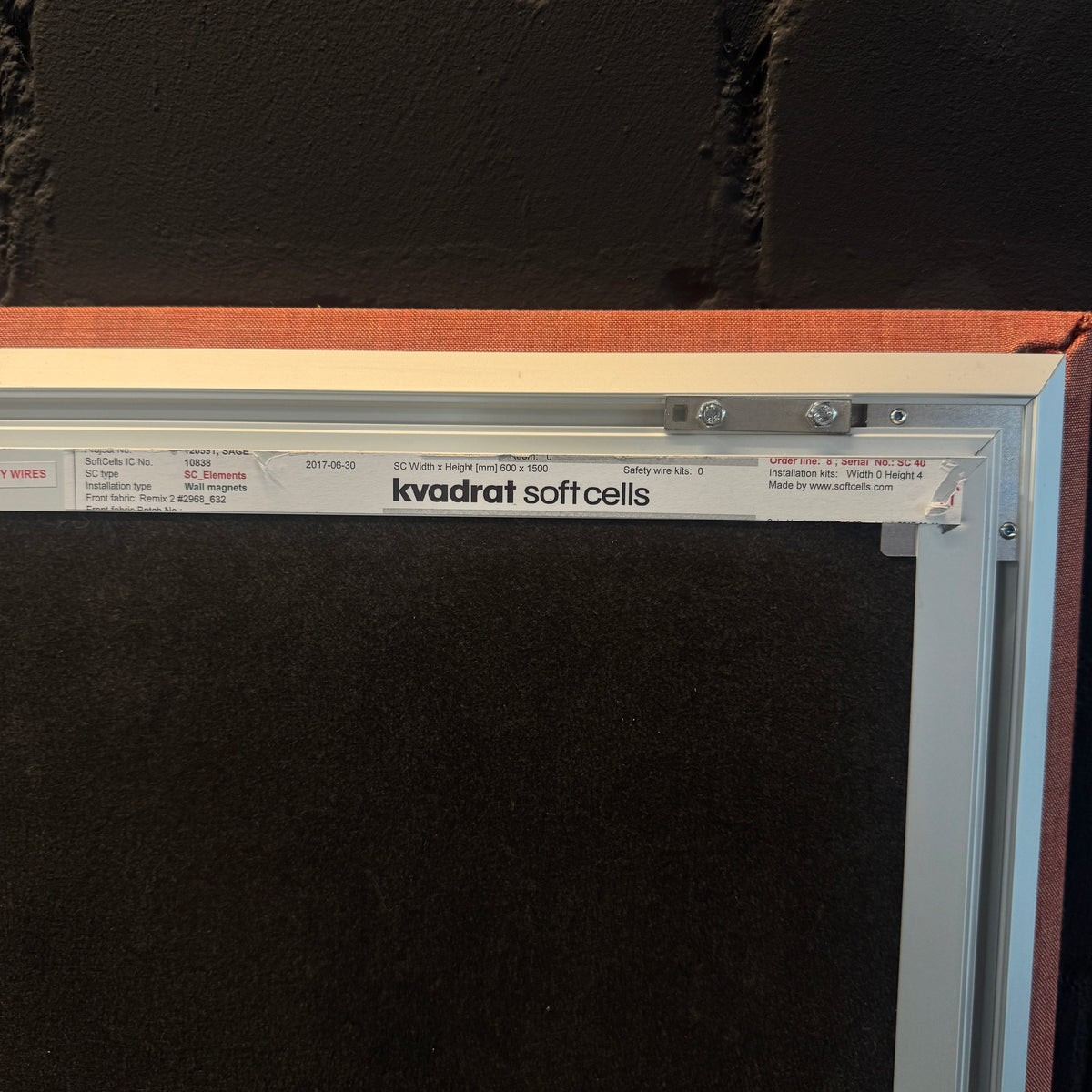 Kvadrat Soft Cells Akustikwandpaneel Lachs (60cm x 150cm)