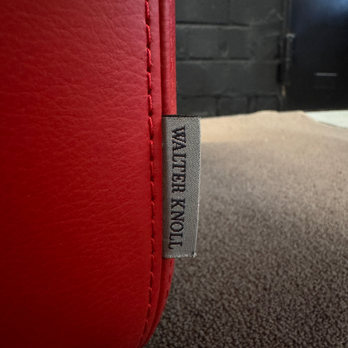 Walter Knoll Clubsessel / Sessel (Rot / Leder)