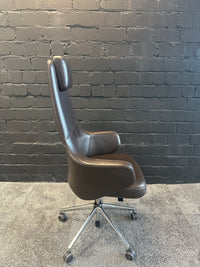 Vitra Grand Executive Highback Bürostuhl braunes Leder gebraucht - Ansicht 3