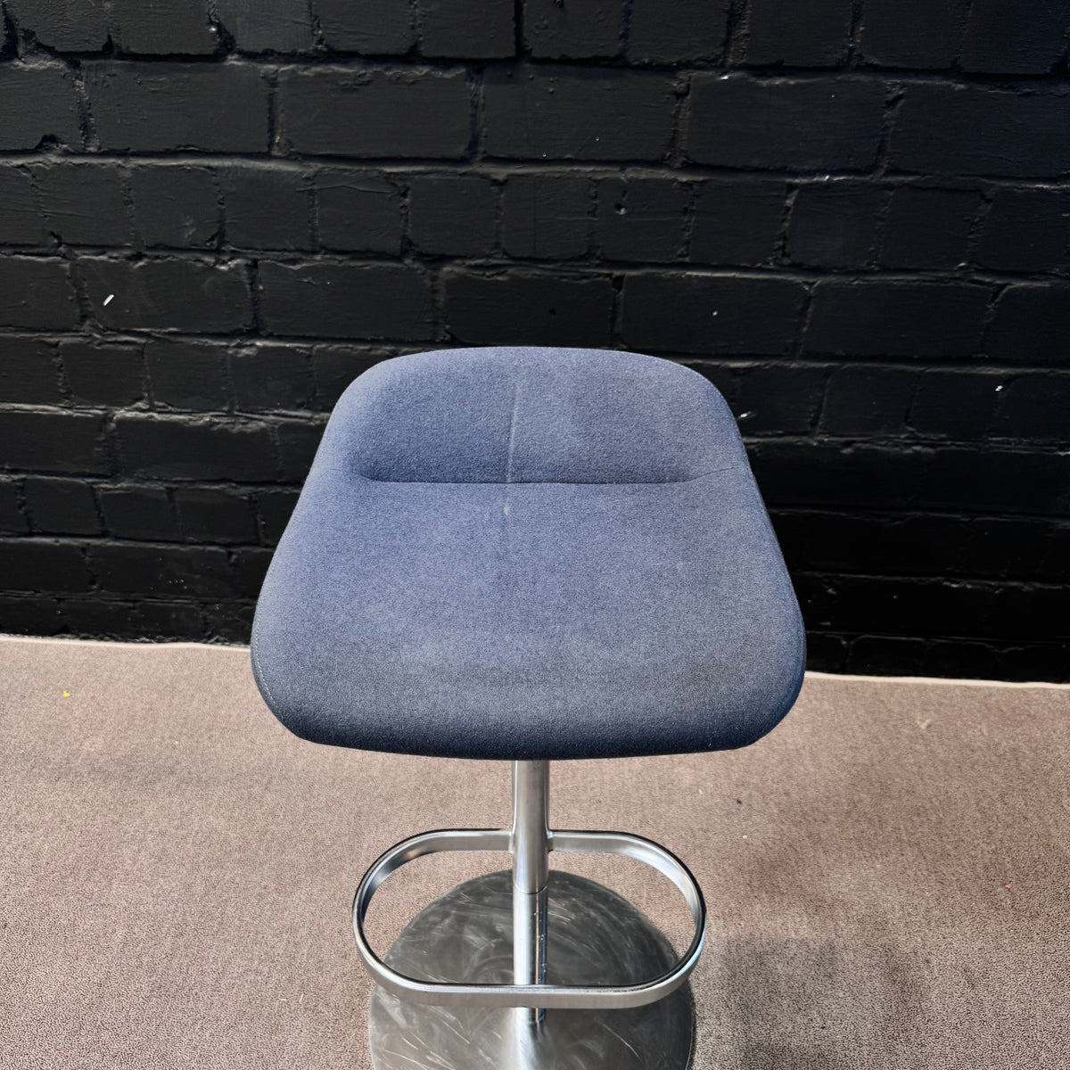 Walter Knoll Barhocker, Blau/Grau-Blau, 45 × 45 × 75 cm
