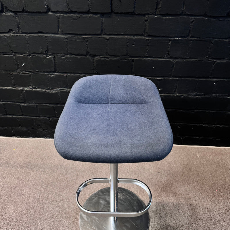 Walter Knoll Barhocker, Blau/Grau-Blau, 45 × 45 × 75 cm