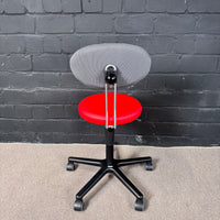 Leitner Ergomöbel Twist Ergonomischer Arbeitshocker rot/grau/scahwarz