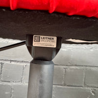 Leitner Ergomöbel Twist Ergonomischer Arbeitshocker rot/grau/scahwarz