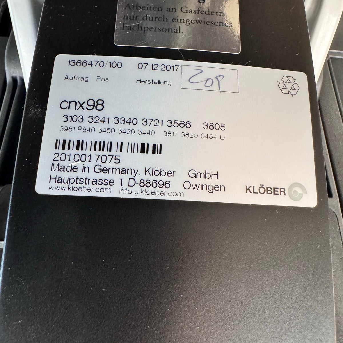 Klöber Connex (CNX98) – Ergonomischer Bürodrehstuhl mit weißem Gestell