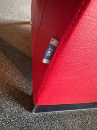 SMV Lounge-Set – Vierteilige Sitzgruppe in Rot inklusive Glastisch