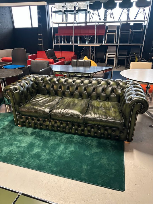 Chesterfield Sofa 3-Sitzer Dunkelgrün