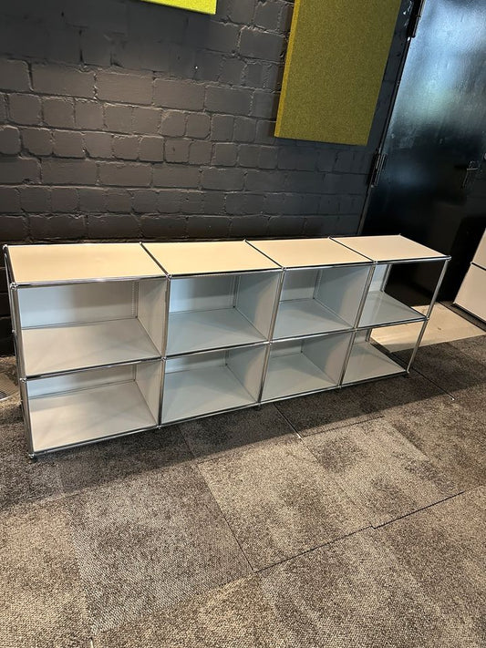 Sideboard Lichtgrau, 8 offene Fächer