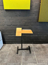 Laptoptisch höhenverstellbar auf Rollen, Holzoptik
