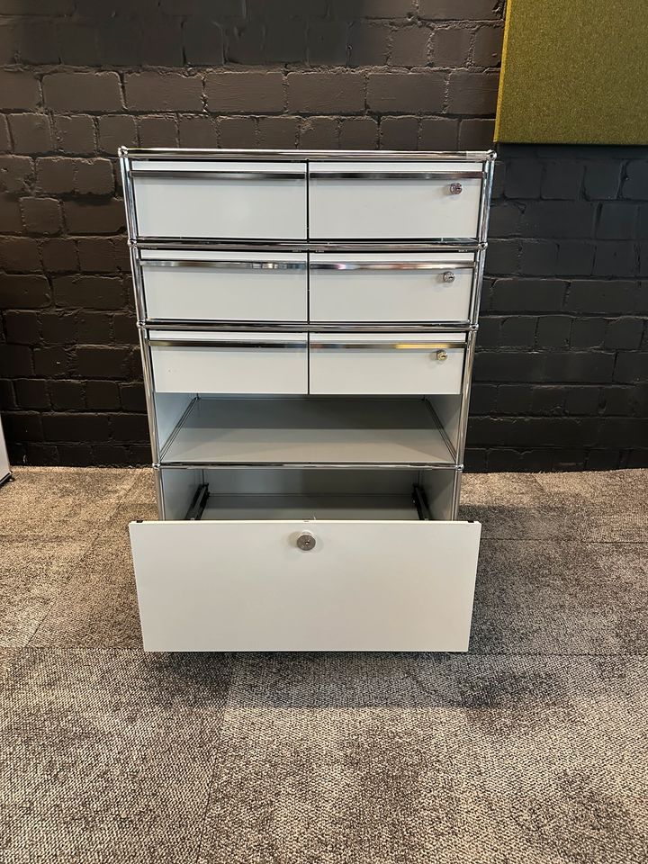 Sideboard Lichtgrau, 7 Schubladen, 77×109 cm