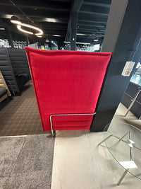 Vitra Alcove 3-Sitzer Highback Sofa Dunkelrot Chrom