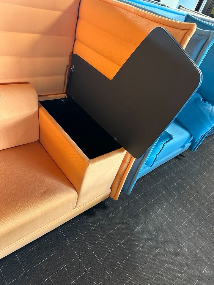 Vitra Alcove Highback Work Sofa Orange