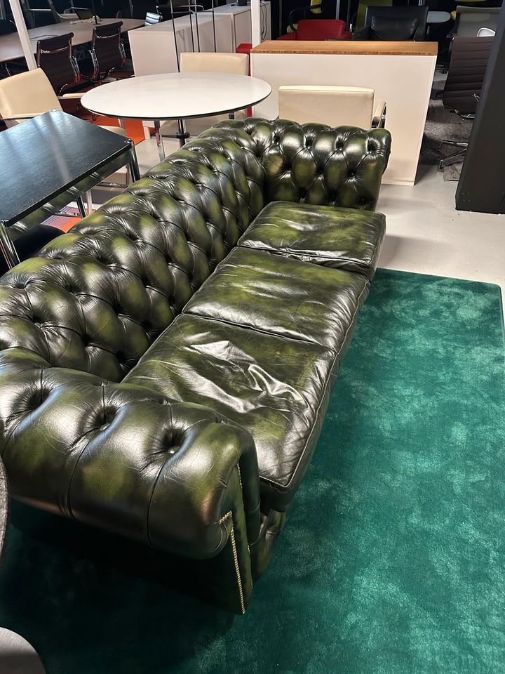 Chesterfield Sofa 3-Sitzer Dunkelgrün