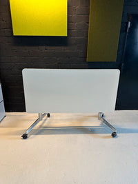 Klapptisch mit Rollen, 160×80 cm, Weiß