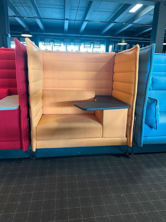 Vitra Alcove Highback Work Sofa Orange