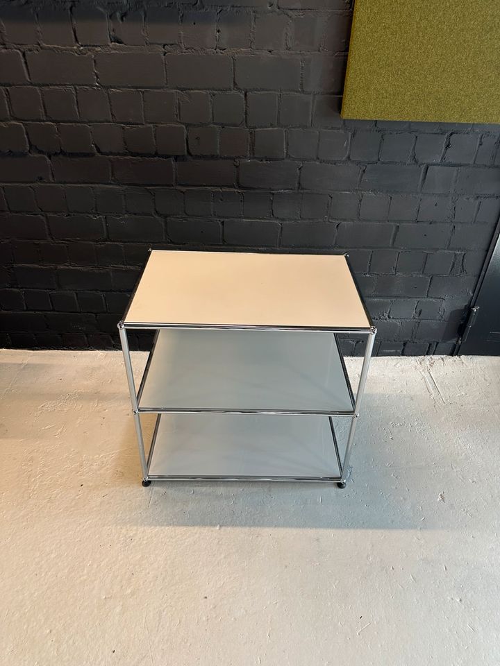 Sideboard Lichtgrau, 2 offene Fächer, 77×75 cm