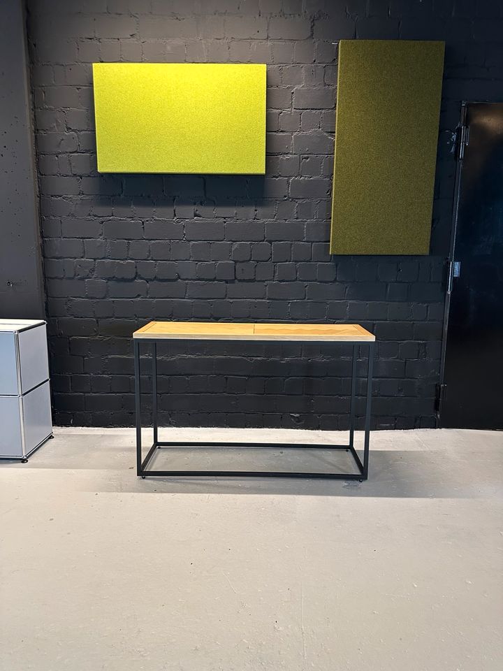 Konsolentisch Holzplatte, Metallgestell