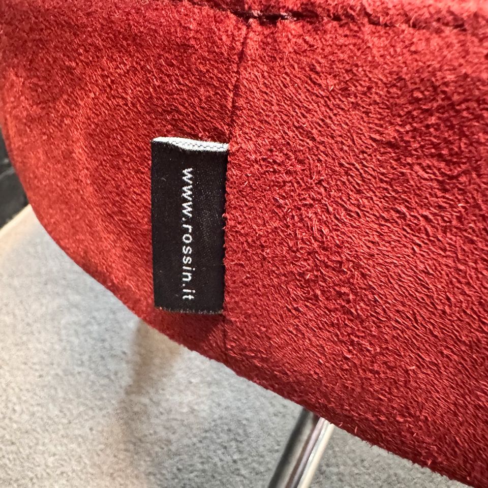 Rossin Design-Sessel Rot, Drehstuhl auf Rollen