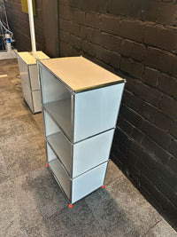 Sideboard Mattsilber, 3 offene Fächer